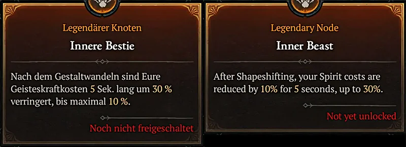 Diablo 4 Übersetzung Innere Bestie Glyphe