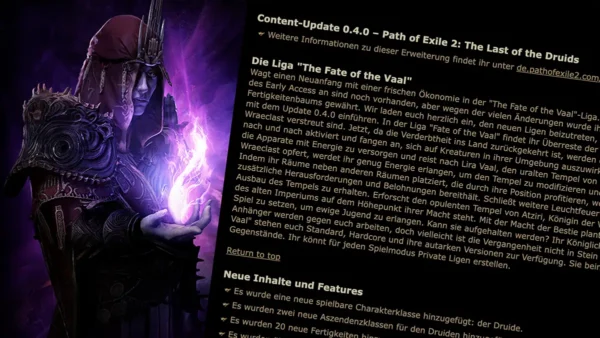 Path of Exile 2: The Last of the Druids – Content Update 0.4.0 Patchnotes