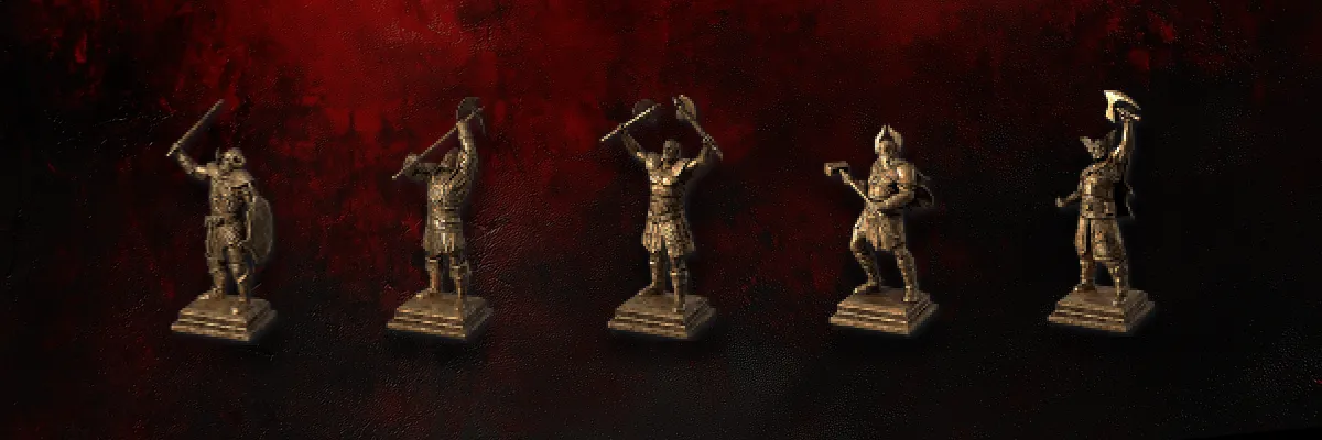 Kolossale Urahnen Statuen