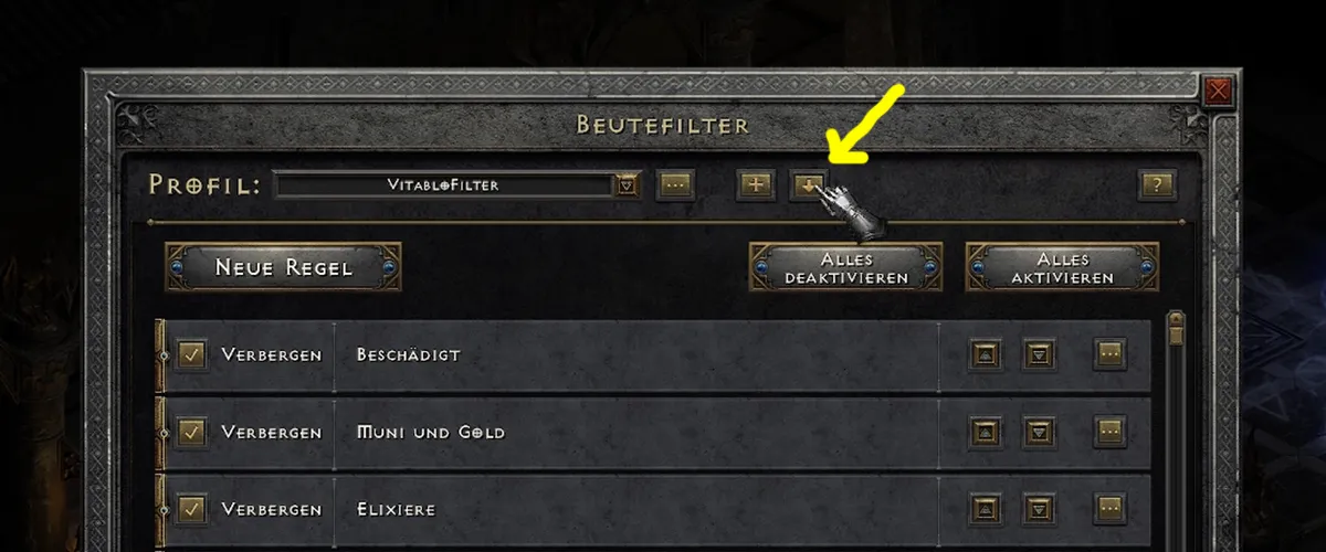 Diablo 2 Lootfilter importieren Step 1