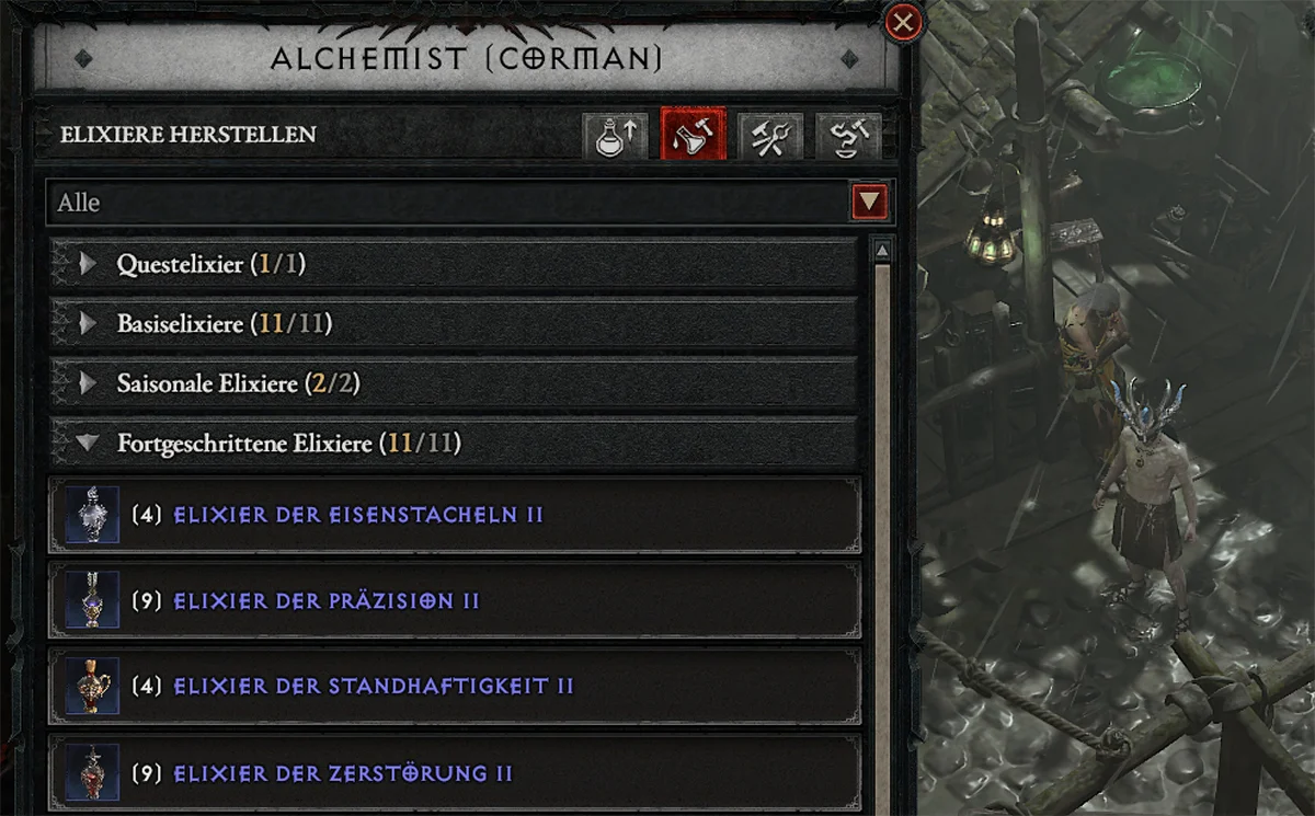Diablo 4 Alchemist Elixiere herstellen