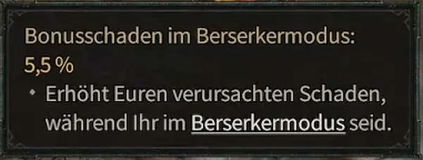 Bonusschaden im Berserkermodus