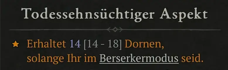 Todessehnsüchtiger Aspekte