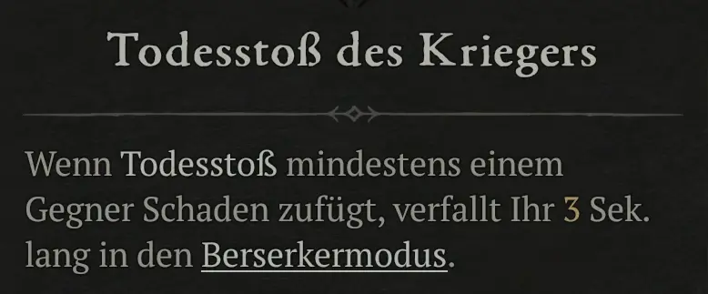 Todesstoß des Kriegers