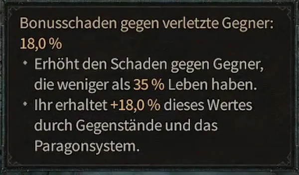 Bonusschaden gegen verletzte Gegner