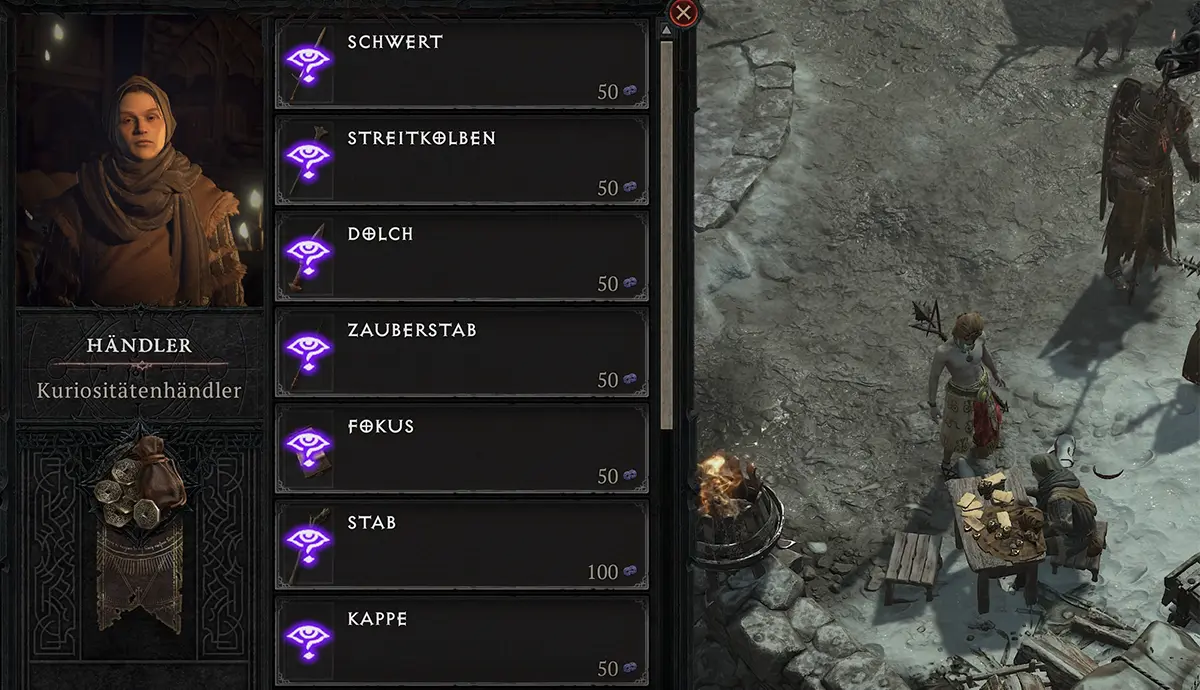 Diablo 4 KuriositĂ€tenhĂ€ndler GlĂŒckspiel
