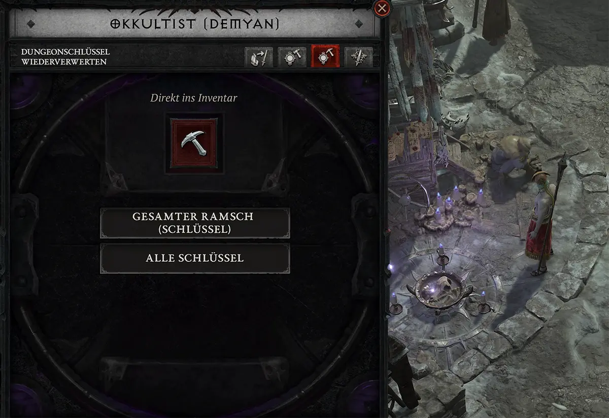 Diablo 4 Okkultist Siegel wiederverwerten