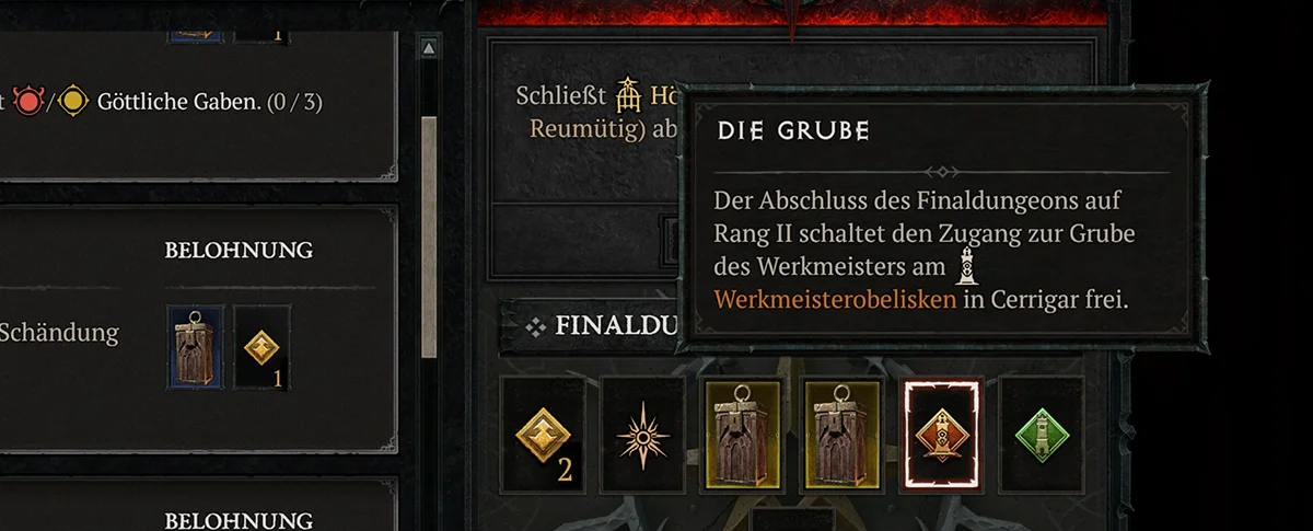 Saisonreise Grube freischalten