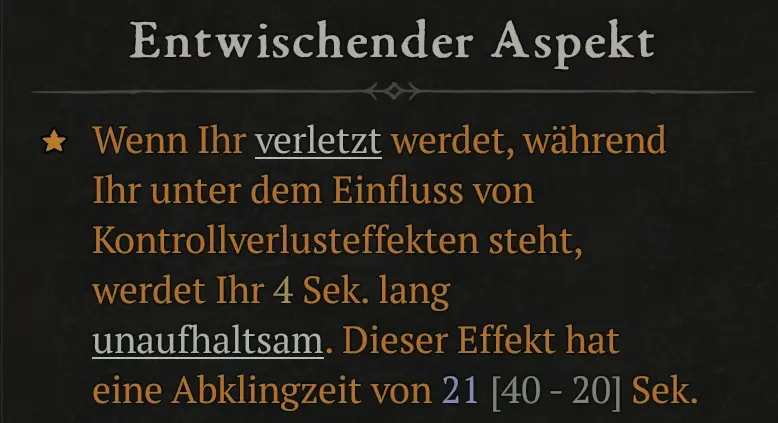 Entwischender Aspekt