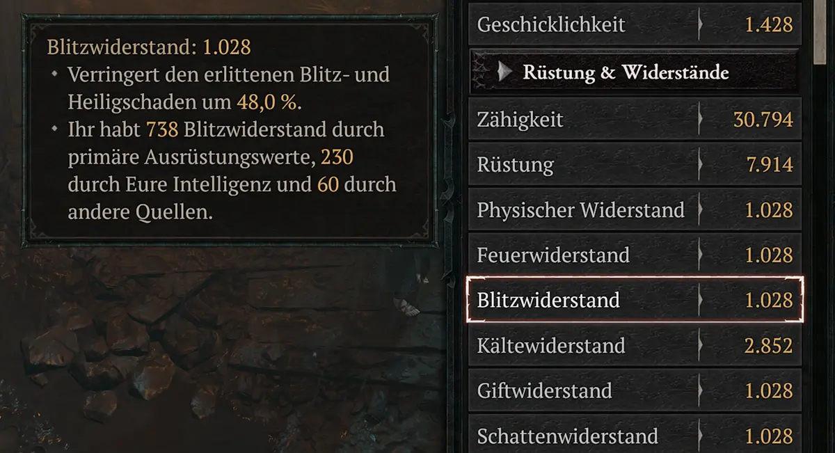 Widerstände in Diablo 4