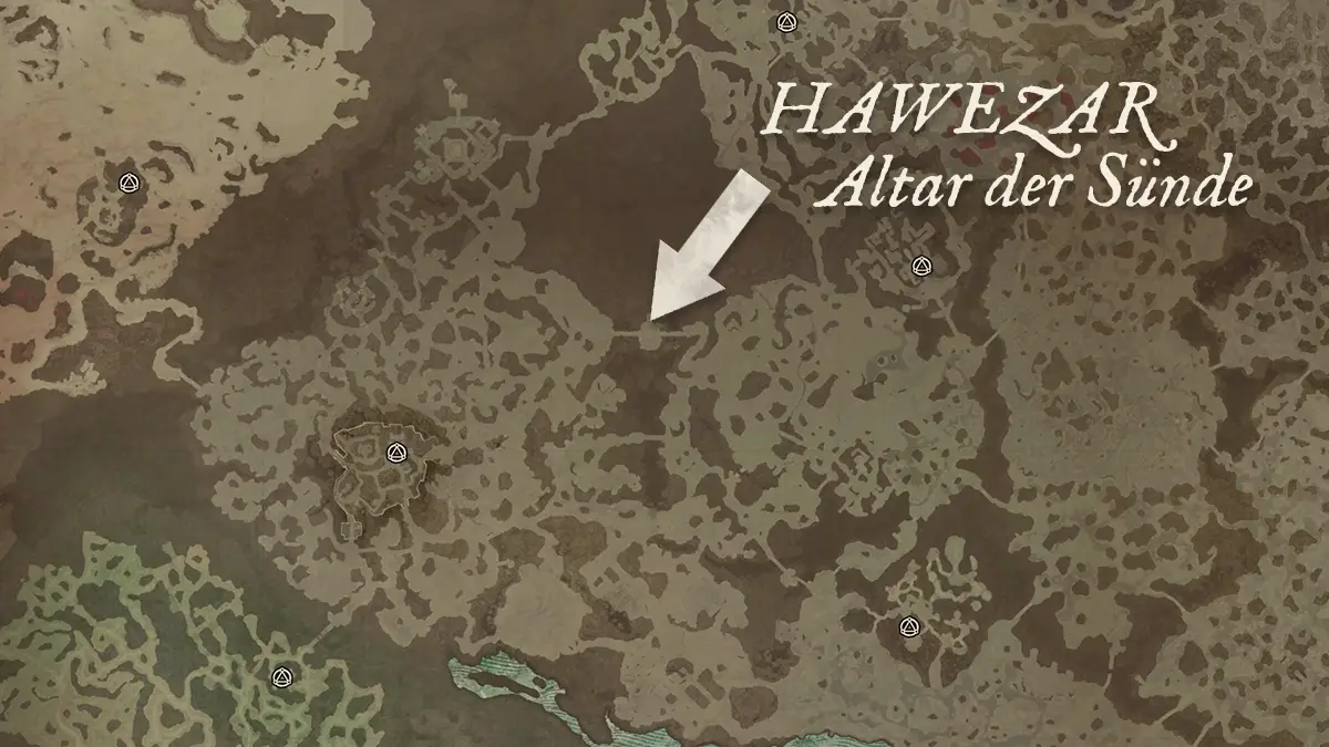 Diablo 4 Altar der SĂĽnde Standort