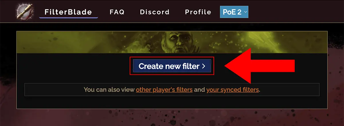 Filterblade Lootfilter Tutorial – Create new filter