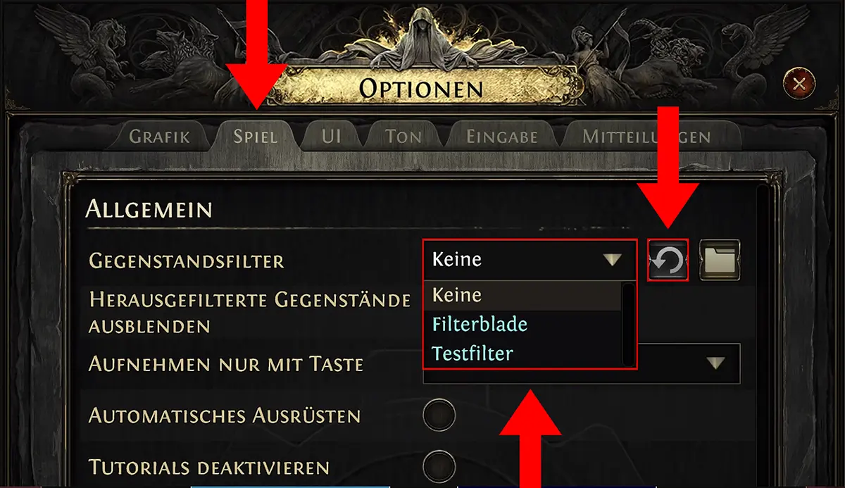 Filterblade Lootfilter Tutorial – Filter aktivieren
