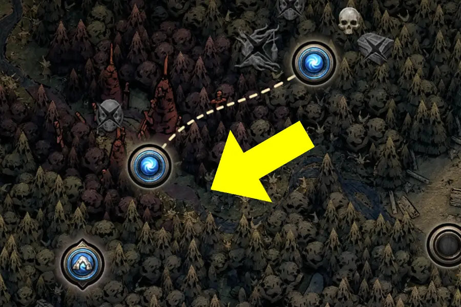 Die Weltkarte zeigt die Richtung an