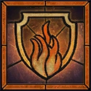 Flammenschild Icon